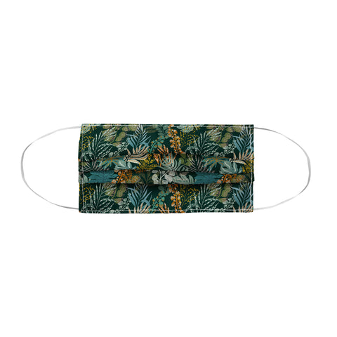 DESIGN d´annick tropical night emerald leaves Face Mask