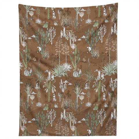 DESIGN d´annick whimsical cactus earthy landscape Tapestry