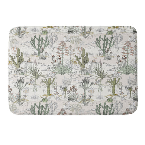DESIGN d´annick whimsical cactus landscape airy Memory Foam Bath Mat
