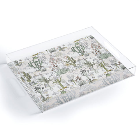 DESIGN d´annick whimsical cactus landscape airy Acrylic Tray