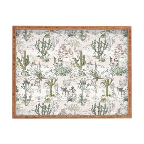 DESIGN d´annick whimsical cactus landscape airy Rectangular Tray