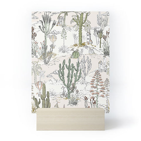 DESIGN d´annick whimsical cactus landscape airy Mini Art Print