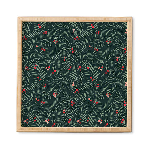 DESIGN d´annick winter christmas time green Framed Wall Art