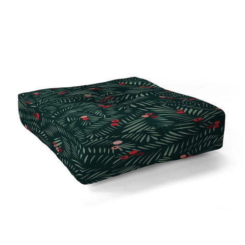 DESIGN d´annick winter christmas time green Floor Pillow Square
