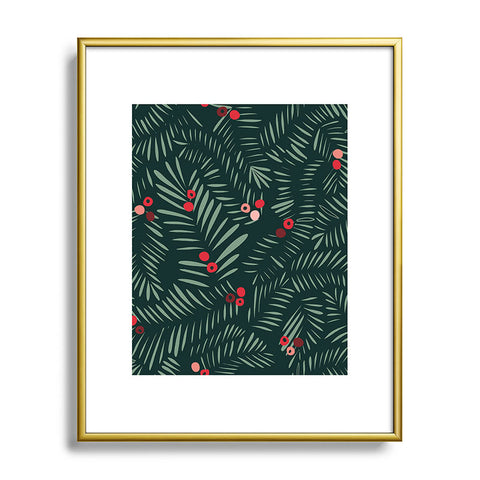 DESIGN d´annick winter christmas time green Metal Framed Art Print