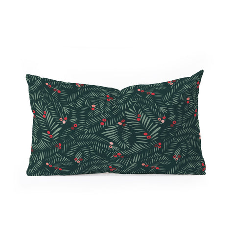 DESIGN d´annick winter christmas time green Oblong Throw Pillow