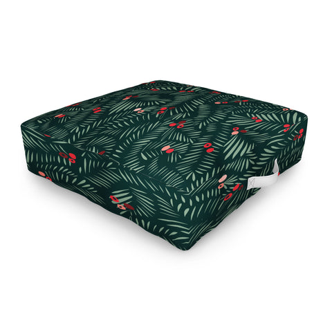 DESIGN d´annick winter christmas time green Outdoor Floor Cushion