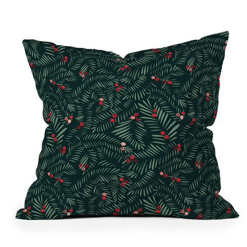 DESIGN d´annick winter christmas time green Outdoor Throw Pillow