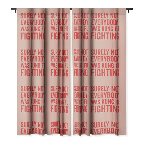 DirtyAngelFace Kung Fu Fighting Blackout Window Curtain
