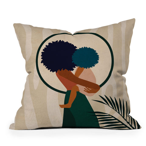 Domonique Brown Stay Home No 3 Outdoor Throw Pillow