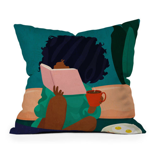 Domonique Brown Stay Home No 5 Outdoor Throw Pillow