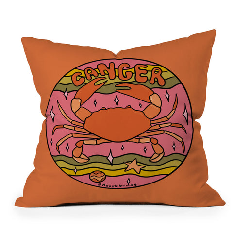 Doodle By Meg 2020 Cancer Outdoor Throw Pillow