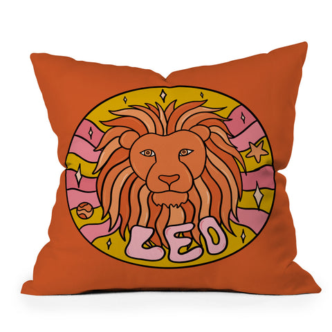Doodle By Meg 2020 Leo Outdoor Throw Pillow