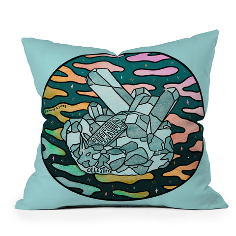 Doodle By Meg Aquarius Crystal Outdoor Throw Pillow