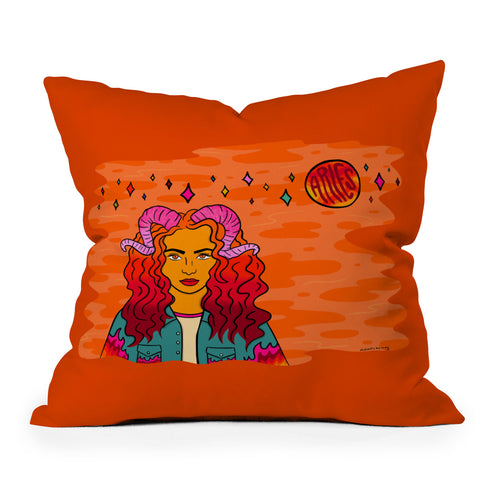 Doodle By Meg Aries Babe Outdoor Throw Pillow
