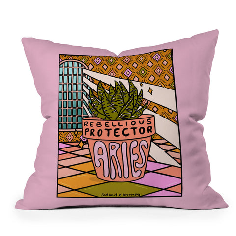 Doodle By Meg Aries Plant Outdoor Throw Pillow