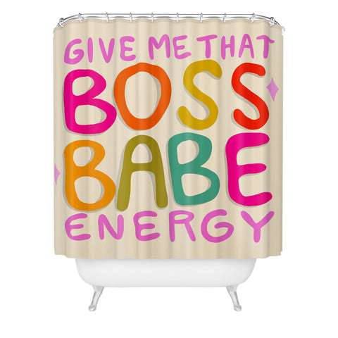 Doodle By Meg Boss Babe Energy Shower Curtain