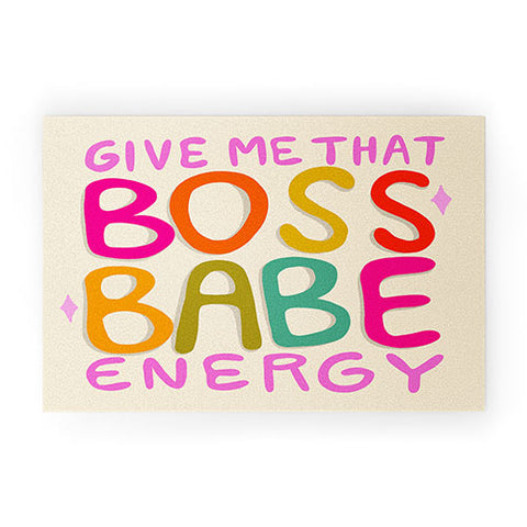 Doodle By Meg Boss Babe Energy Welcome Mat