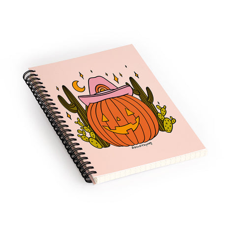 Doodle By Meg Cowboy Pumpkin Spiral Notebook
