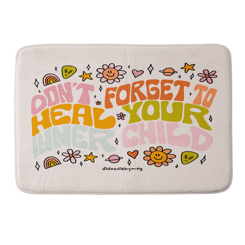 Doodle By Meg Dont Forget to Heal Your Inner Child Memory Foam Bath Mat