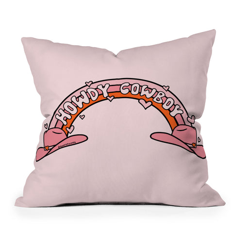 Doodle By Meg Howdy Cowboy Outdoor Throw Pillow