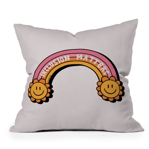 Doodle By Meg Inclusion Matters Outdoor Throw Pillow