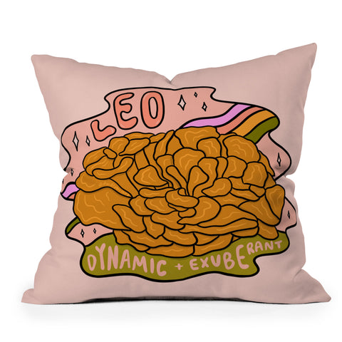 Doodle By Meg Leo Mushroom Outdoor Throw Pillow