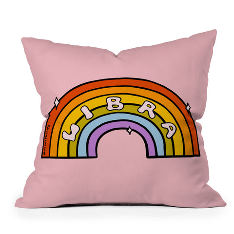 Doodle By Meg Libra Rainbow Outdoor Throw Pillow
