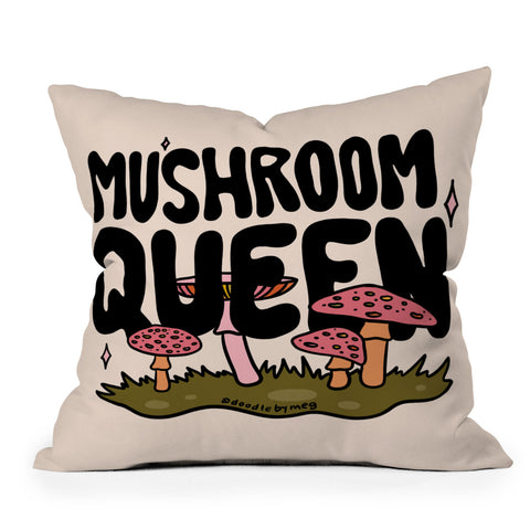 Doodle By Meg Mushroom Queen Outdoor Throw Pillow