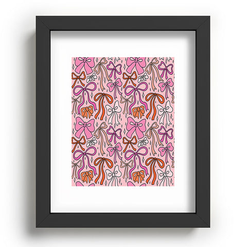 Doodle By Meg Pink Bow Print Recessed Framing Rectangle