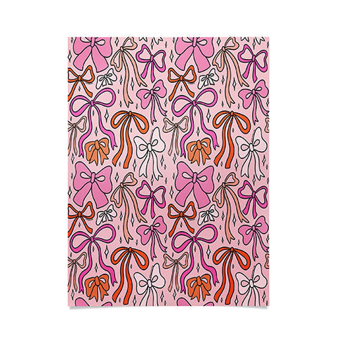Doodle By Meg Pink Bow Print Poster