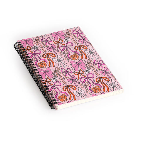 Doodle By Meg Pink Bow Print Spiral Notebook