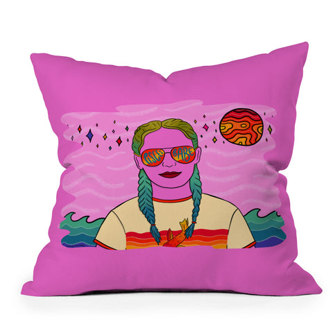 Doodle By Meg Pisces Babe Outdoor Throw Pillow
