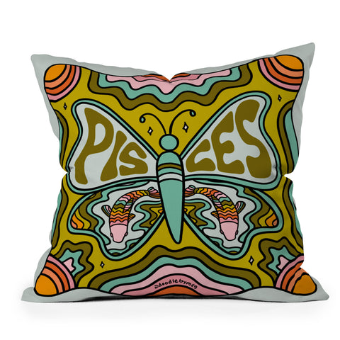Doodle By Meg Pisces Butterfly Outdoor Throw Pillow