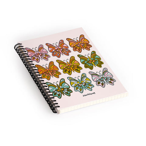 Doodle By Meg Rainbow Butterflies Spiral Notebook