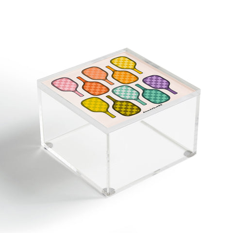 Doodle By Meg Rainbow Pickleball Paddles Acrylic Box