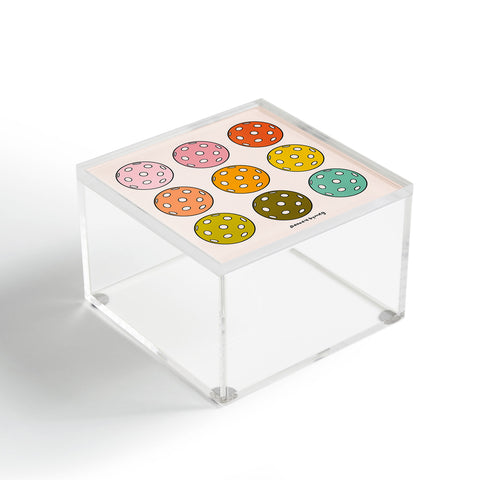 Doodle By Meg Rainbow Pickleballs Acrylic Box