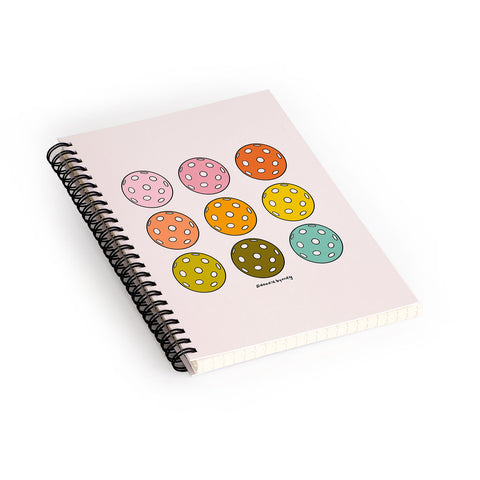 Doodle By Meg Rainbow Pickleballs Spiral Notebook