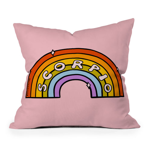 Doodle By Meg Scorpio Rainbow Outdoor Throw Pillow