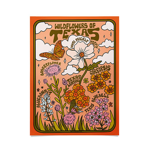 Doodle By Meg Texas Wildflowers Poster
