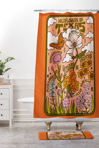Doodle By Meg Texas Wildflowers Shower Curtain And Mat