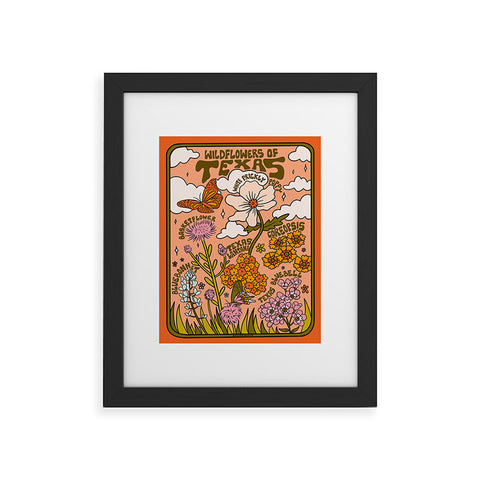 Doodle By Meg Texas Wildflowers Framed Art Print