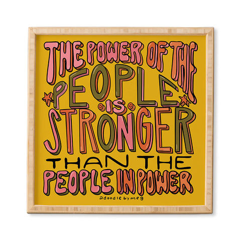 Doodle By Meg The Power of the People Framed Wall Art