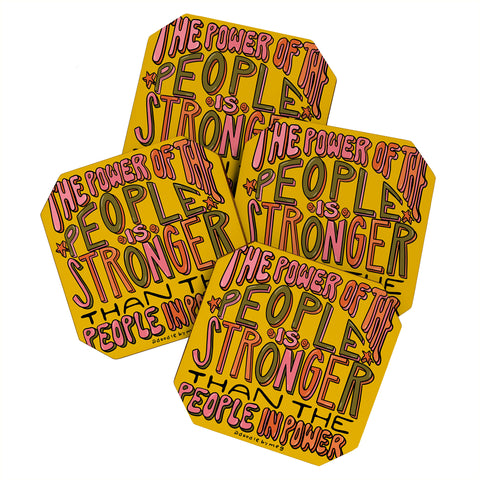 Doodle By Meg The Power of the People Coaster Set