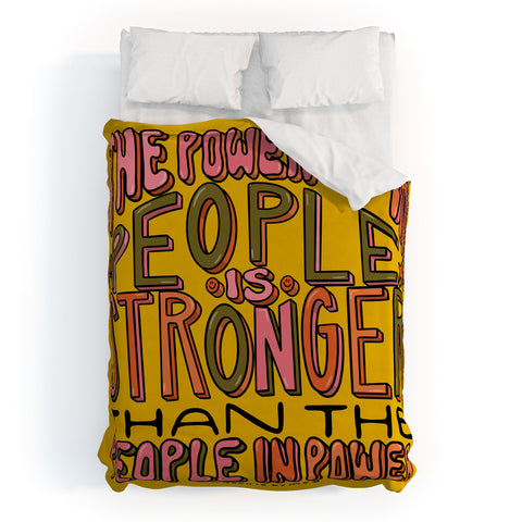 Doodle By Meg The Power of the People Duvet Cover