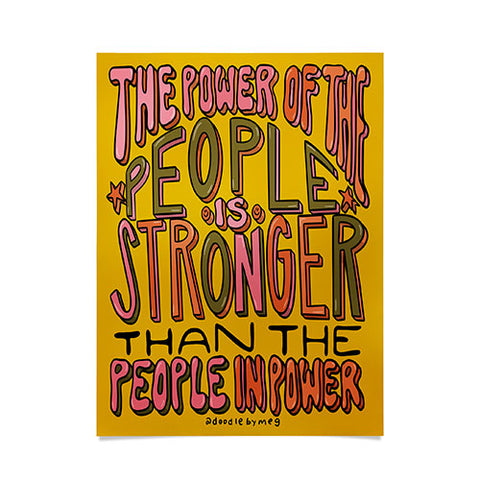 Doodle By Meg The Power of the People Poster