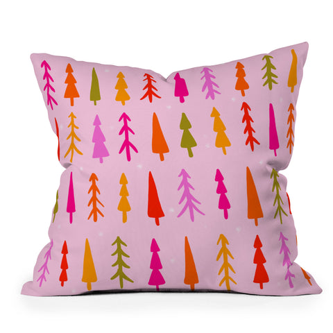 Doodle By Meg Tree Print Outdoor Throw Pillow