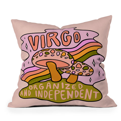 Doodle By Meg Virgo Mushroom Outdoor Throw Pillow