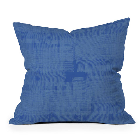 DorcasCreates Blue on Blue I Outdoor Throw Pillow