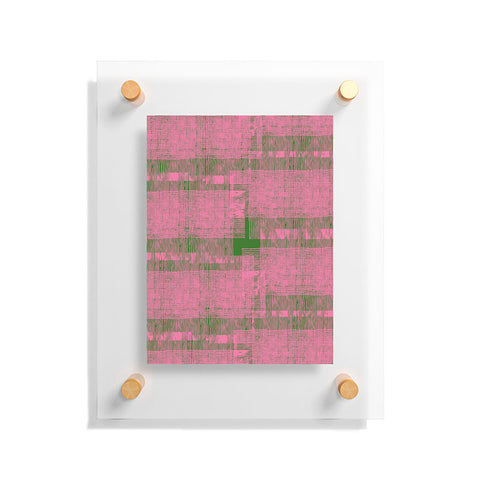 DorcasCreates Pink Green Mesh Pattern Floating Acrylic Print